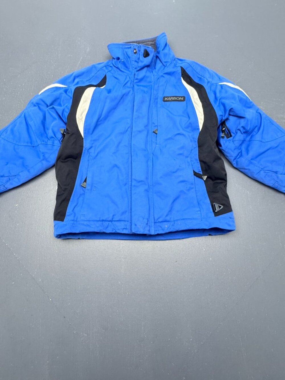 Karbon Kids Blue Ski Jacket Size 6 Sugar Bowl Ski Team Academy Winter Coat Youth